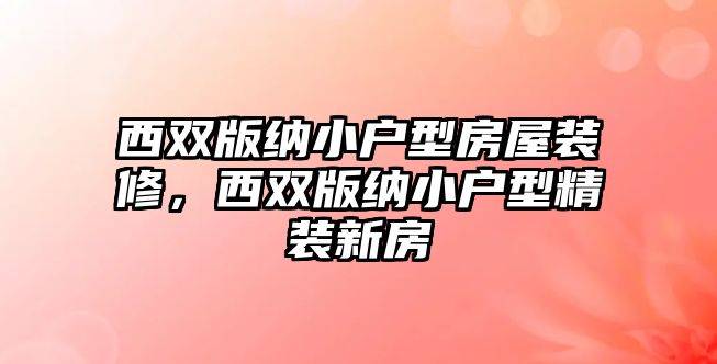 西雙版納小戶型房屋裝修，西雙版納小戶型精裝新房